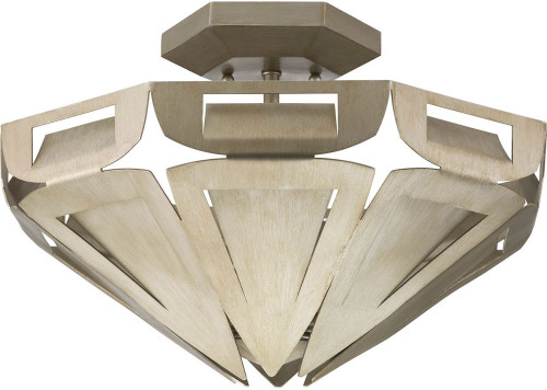 Progress Lighting P350140-134 Point Dume Yerba Contemporary Silver Ridge Ceiling Light Fixture