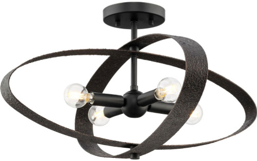 Progress P350280-31M Allegheny Contemporary Matte Black Flush Mount Lighting