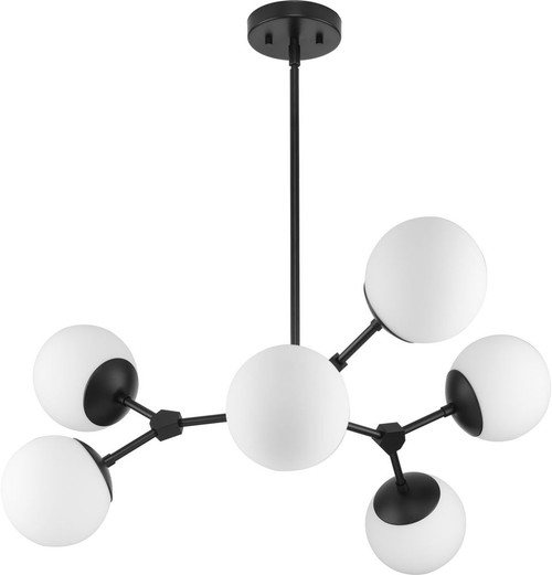 Progress P400308-31M Haas Contemporary Matte Black Lighting Chandelier