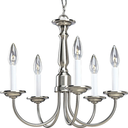 Progress Lighting P4009-09 Five Light Brushed Nickel 17.5" Mini Lighting Chandelier