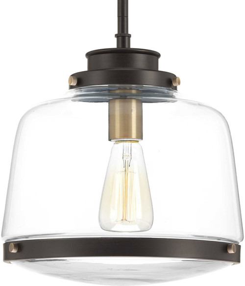 Progress P500061-020 Judson Contemporary Antique Bronze 10" Drop Ceiling Light Fixture