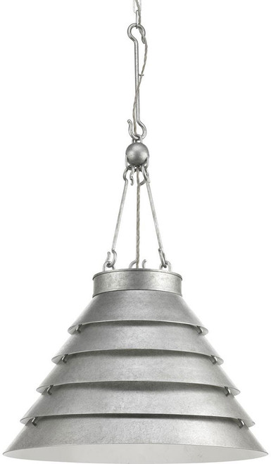 Progress Lighting P500200-141 Point Dume Surfrider Contemporary Galvanized Finish Lighting Pendant