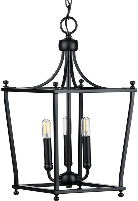 Progress Lighting P500213-031 Parkhurst Matte Black Foyer Light Fixture