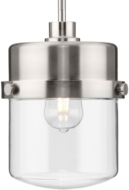 Progress P500471-009 Beckner Modern Brushed Nickel Mini Drop Ceiling Lighting