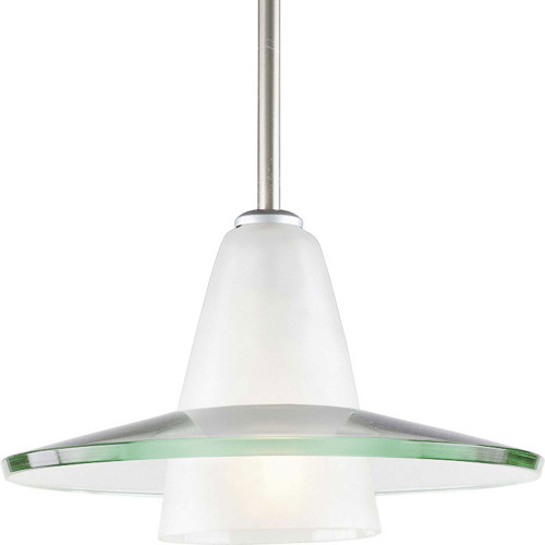 Progress P5011-09 Glass Pendants Modern Brushed Nickel Mini Pendant Lighting