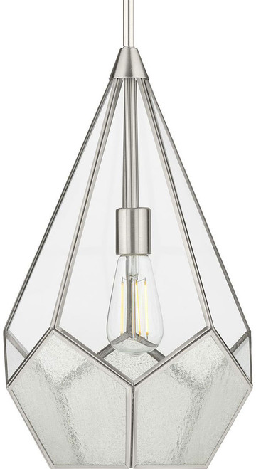 Progress Lighting P5319-09 Cinq Modern Brushed Nickel 12" Pendant Lamp
