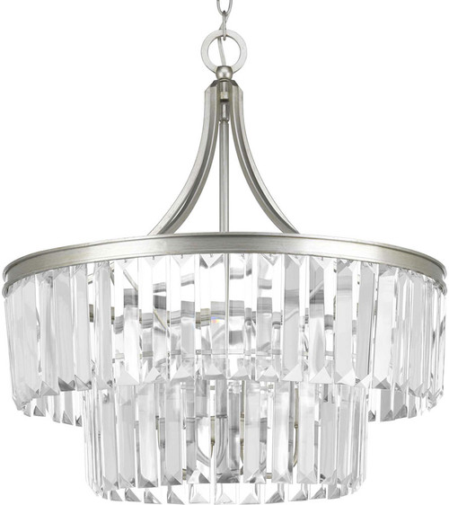Progress P5321-134 Glimmer Modern Silver Ridge Pendant Lighting