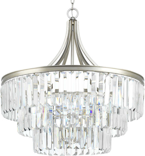 Progress P5346-134 Glimmer Contemporary Silver Ridge Mini Pendant Hanging Light
