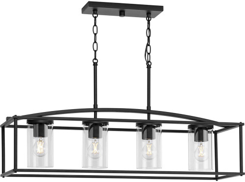 Progress P550129-31M Swansea Contemporary Matte Black Kitchen Island Light Fixture
