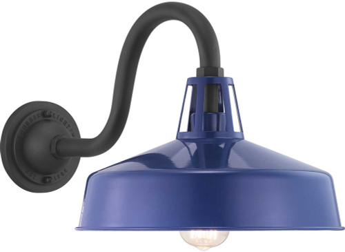 Progress P560091-091 Cedar Springs Retro Navy Outdoor Wall Sconce Lighting