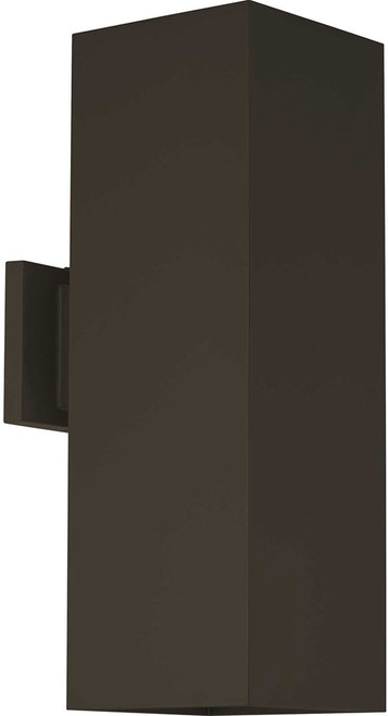 Progress P560295-020-30 6IN CYL SQRS Contemporary Antique Bronze LED Outdoor Wall Sconce Light