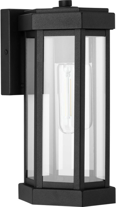 Progress P560337-031 Ramsey Contemporary Black 12.5" Outdoor Wall Light Sconce