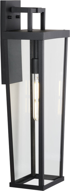 Progress P560374-031 Tryon Modern Black Outdoor Wall Light Sconce