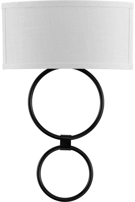 Progress Lighting P710058-031-30 Shaded Sconce Matte Black LED Wall Light Sconce