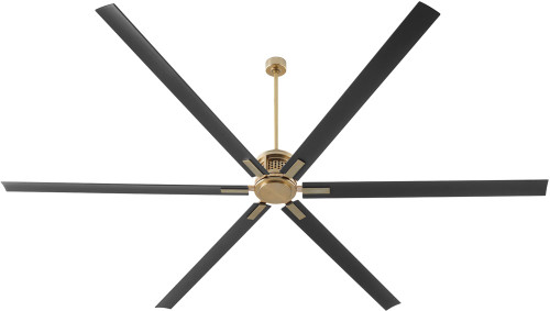 Quorum 101206-80 Zeus Contemporary Aged Brass Outdoor 120" Ceiling Fan