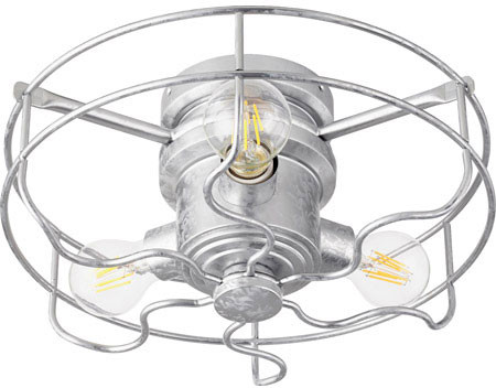 Quorum 1905-9 Windmill Contemporary Galvanized LED Fan Light Kit