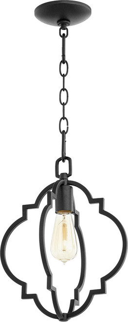Quorum 3842-69 Dublin Modern Textured Black Mini Drop Ceiling Light Fixture