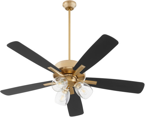 Quorum 4525-0380 Ovation Contemporary Aged Brass Home Ceiling Fan
