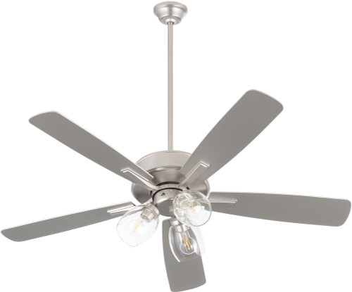Quorum 4525-03165 Ovation Contemporary Satin Nickel Ceiling Fan