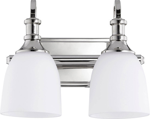 Quorum 5011-2-62 Richmond Polished Nickel 2-Light Bathroom Light