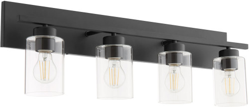 Quorum 5012-4-59 Carter Contemporary Matte Black 4-Light Bath Lighting Sconce