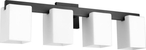 Quorum 5076-4-69 Modus Modern Textured Black 4-Light Bathroom Sconce