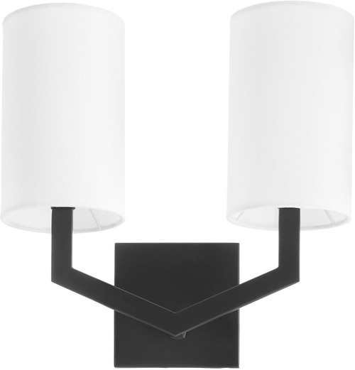Quorum 5078-2-59 Bolivar Matte Black Wall Light Sconce