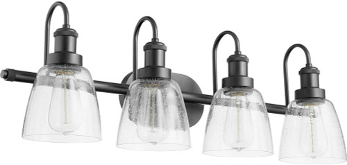 Quorum 508-4-59 Matte Black 4-Light Bath Wall Sconce