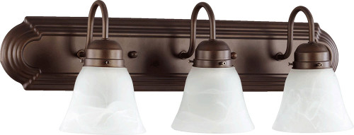 Quorum 5094-3-186 Oiled Bronze 3-Light Bathroom Lighting