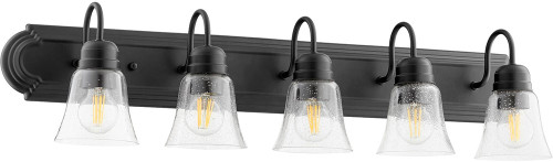 Quorum 5094-5-269 Textured Black 5-Light Bathroom Lighting Fixture