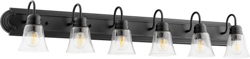 Quorum 5094-6-269 Textured Black 6-Light Vanity Lighting Fixture