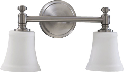 Quorum 5122-2-65 Rossington Satin Nickel 2-Light Bath Light Fixture