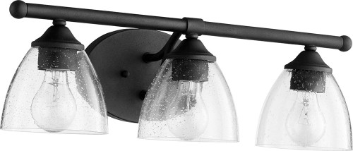 Quorum 5150-3-69 Brooks Textured Black 3-Light Bathroom Lighting