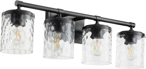 Quorum 517-4-59 Starky Modern Matte Black 4-Light Bathroom Light