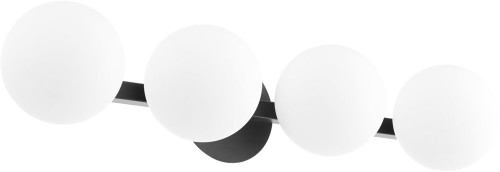 Quorum 539-4-59 Contemporary Matte Black 4-Light Vanity Lighting Fixture