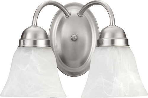 Quorum 5403-2-65 Satin Nickel 2-Light Vanity Light