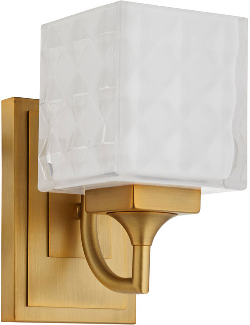 Quorum 5502-1-47 Diamonte Modern Brushed Brass Wall Sconce Lighting