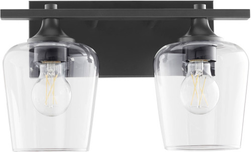 Quorum 558-2-59 Veno Modern Matte Black 2-Light Vanity Lighting