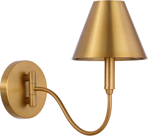 Quorum 5914-1-47 Waltz Brushed Brass Light Sconce