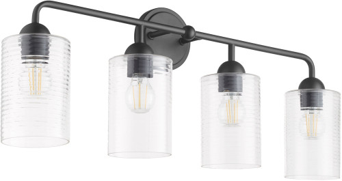 Quorum 598-4-59 Tamara Day Matte Black 4-Light Bathroom Lighting Sconce