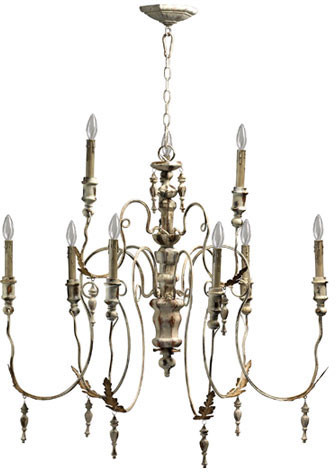 Quorum 6006-9-70 Salento Persian White Chandelier Lamp