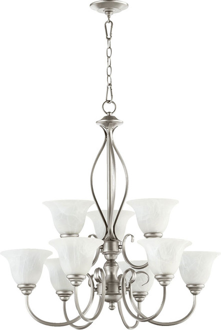 Quorum 6010-9-64 Spencer Classic Nickel 29" Hanging Chandelier