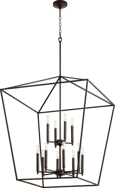 Quorum 604-12-86 Gabriel Modern Oiled Bronze Entryway Light Fixture