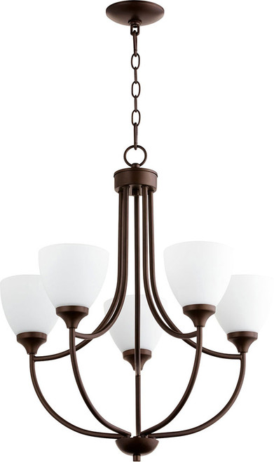 Quorum 6059-5-86 Enclave Oiled Bronze Chandelier Light
