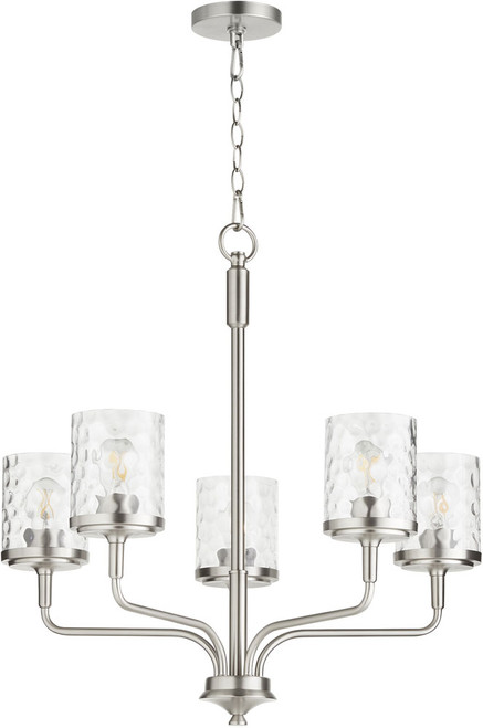 Quorum 617-5-65 Starky Contemporary Satin Nickel Chandelier Lighting