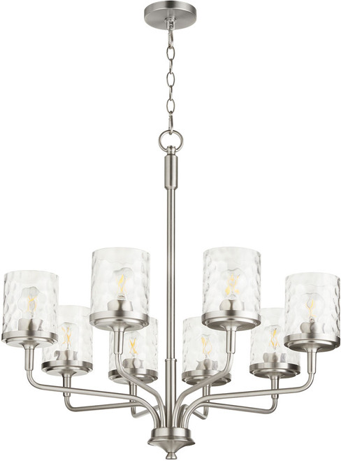 Quorum 617-8-65 Starky Contemporary Satin Nickel Chandelier Light