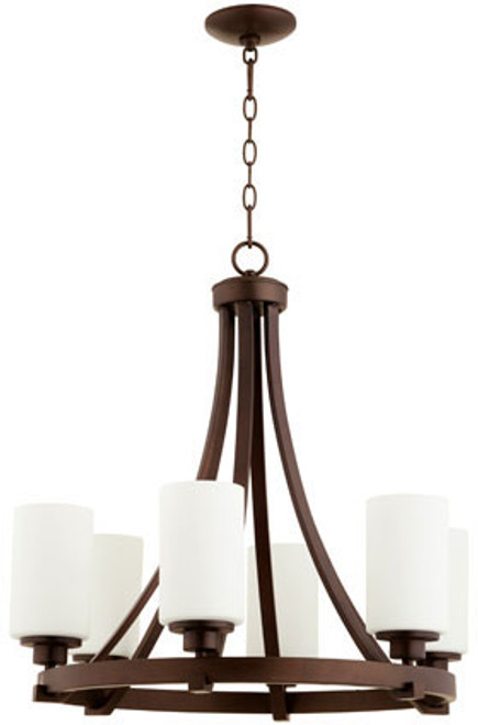Quorum 6207-6-86 Lancaster Oiled Bronze Ceiling Chandelier