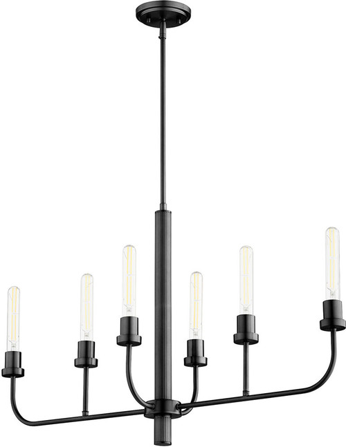 Quorum 622-6-59 Sheridan Modern Matte Black Kitchen Island Light Fixture