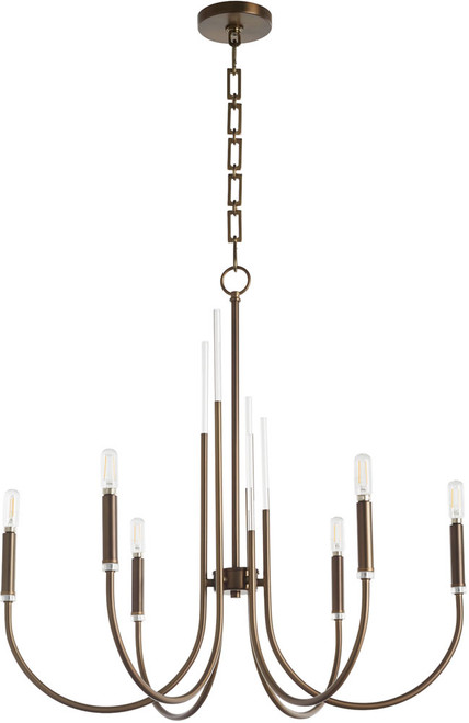 Quorum 6223-6-81 Summit Contemporary Dark Brass 28" Ceiling Chandelier