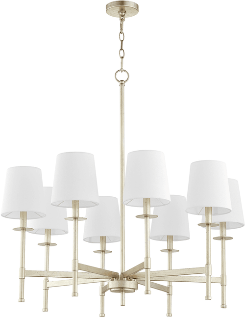 Quorum 624-8-60 Belshaw Aged Silver Leaf Chandelier Lighting